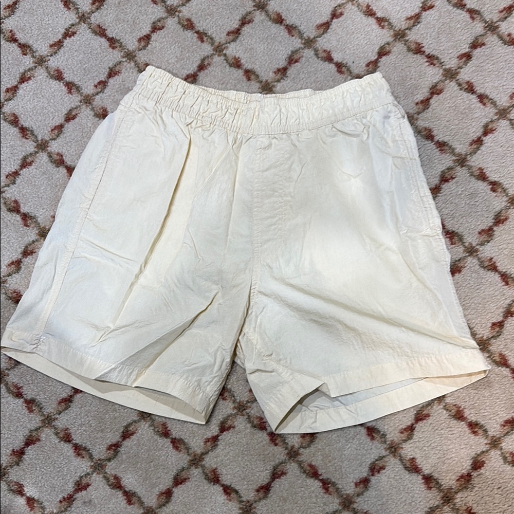 Onia Men's Yellow Nylon Crinkle Swim Shorts